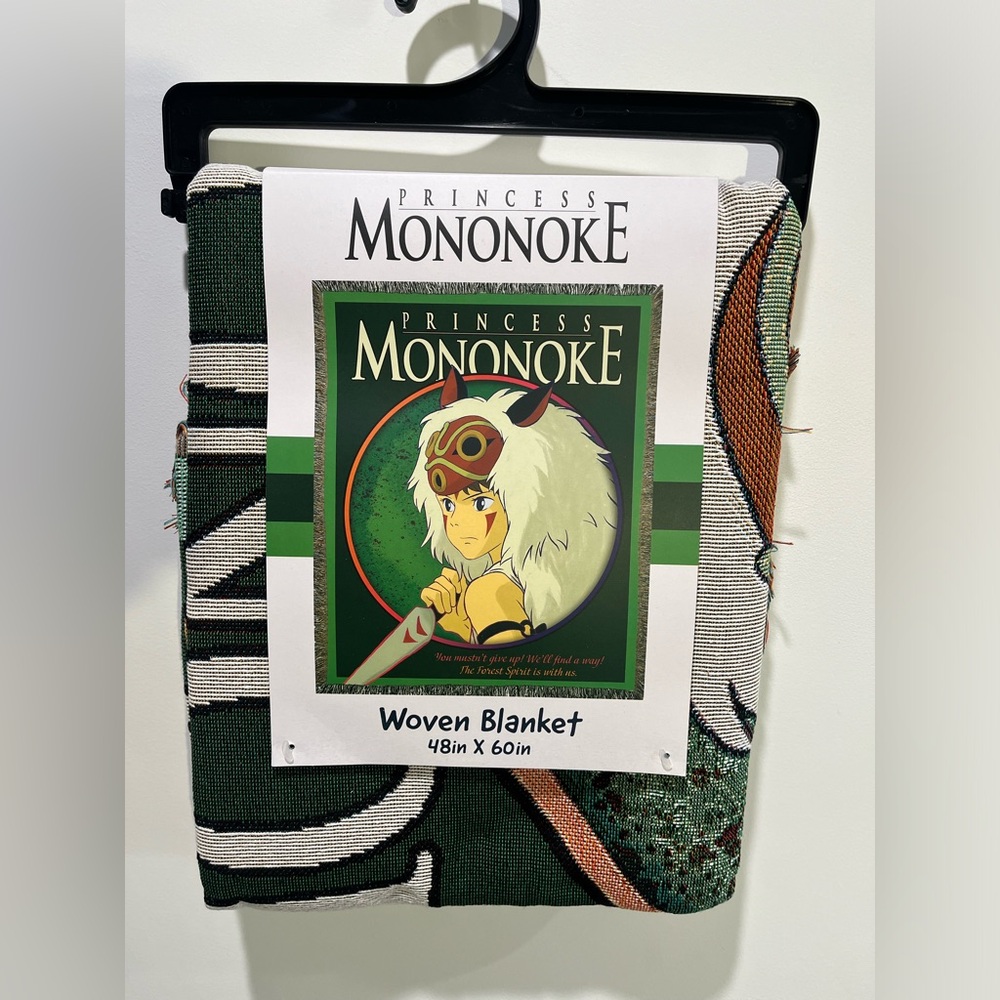 Studio Ghibli Princess Mononoke San Portrait Tapestry Throw